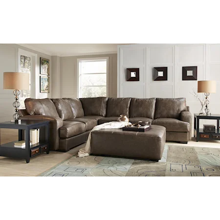 Contemporary Sectional with Right Side Sofa